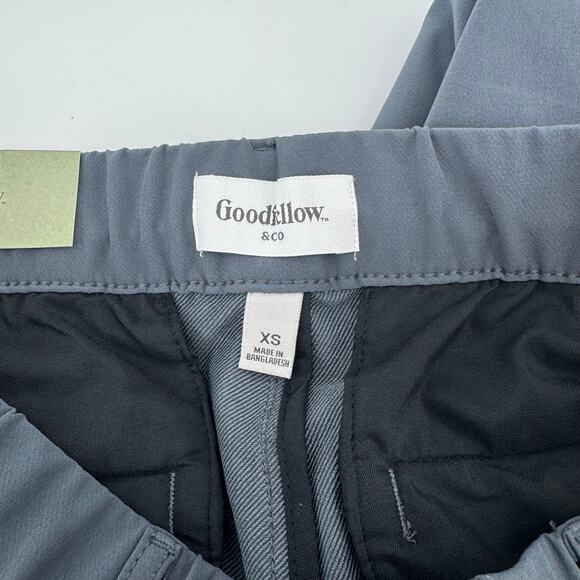 NWT Goodfellow & Co Mens Gray Tech Activewear Stretch Trouser Chino Pants XS - Picture 8 of 11